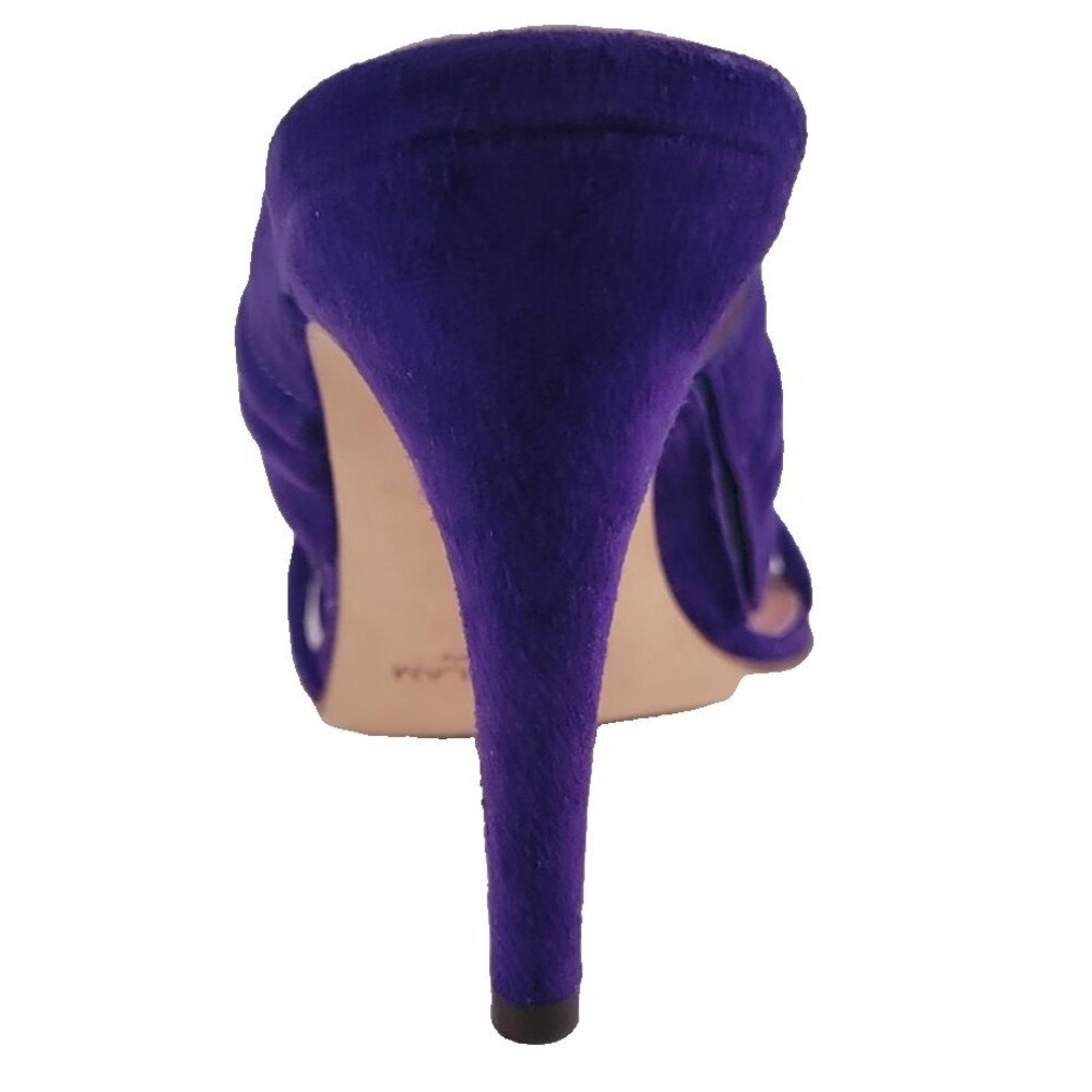 Derek Lam Suede Heels Women’s 9.5 Purple Strappy NIB Italian Designer Cocktail - Picture 4 of 6
